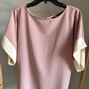 Zara Blush Pink Oversized Blouse - XS